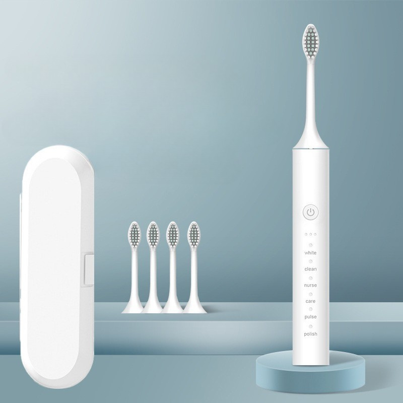 Esenciales para el cuidado bucal | Cepillo de dientes eléctrico recargable con cabezales intercambiables | Limpieza profunda para unas encías saludables