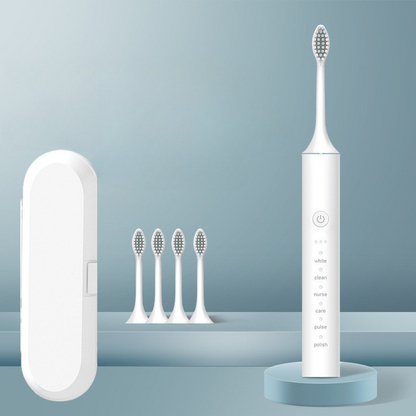 Esenciales para el cuidado bucal | Cepillo de dientes eléctrico recargable con cabezales intercambiables | Limpieza profunda para unas encías saludables