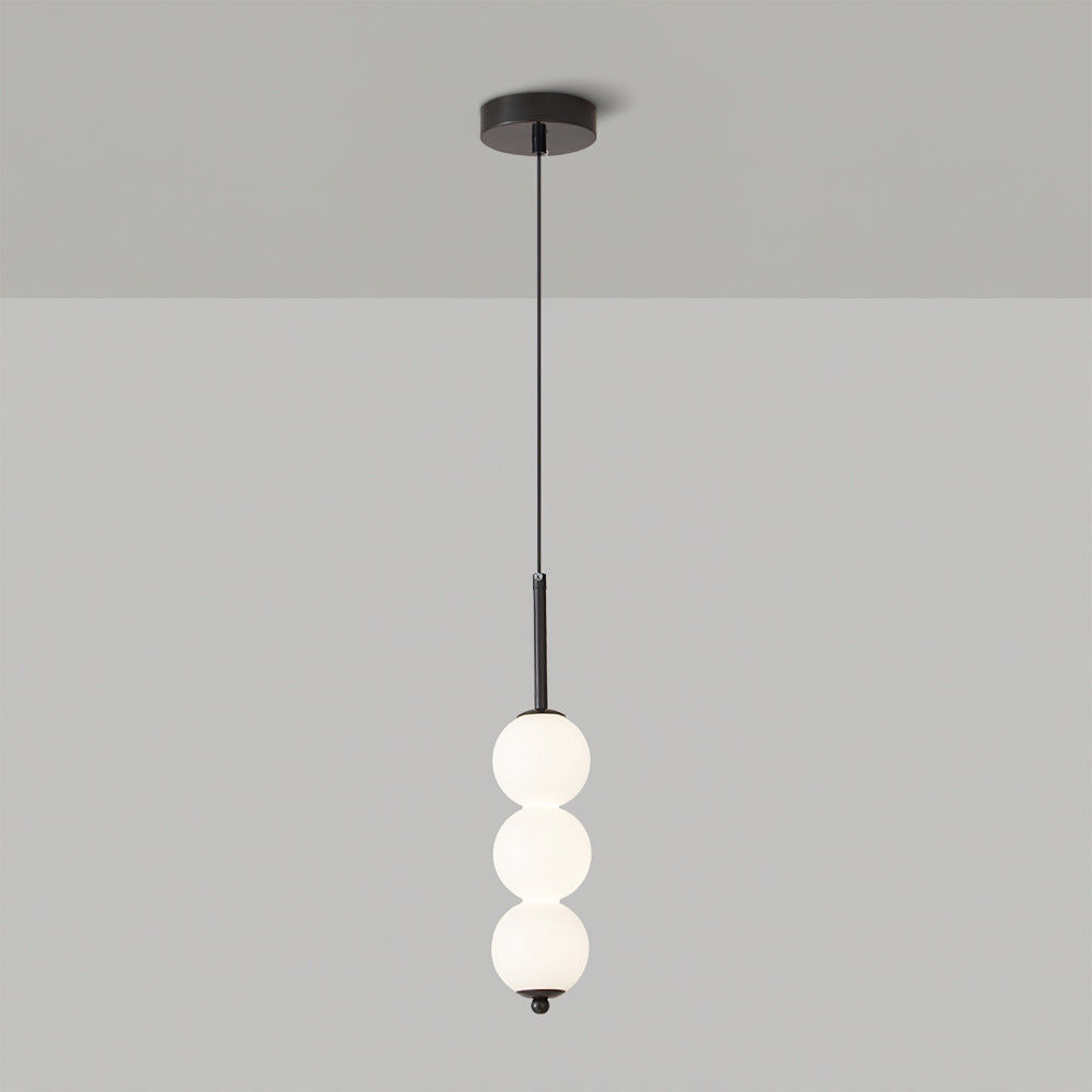 Ceiling Hanging Fixture with Frosted Glass Globes & Metal Frame - Multi-Globe LED Chandelier for Kitchens, Dining Areas & Entryways - Adjust