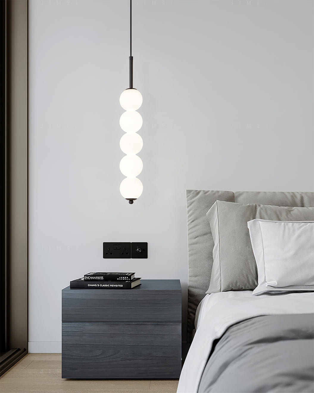 Ceiling Hanging Fixture with Frosted Glass Globes & Metal Frame - Multi-Globe LED Chandelier for Kitchens, Dining Areas & Entryways - Adjust