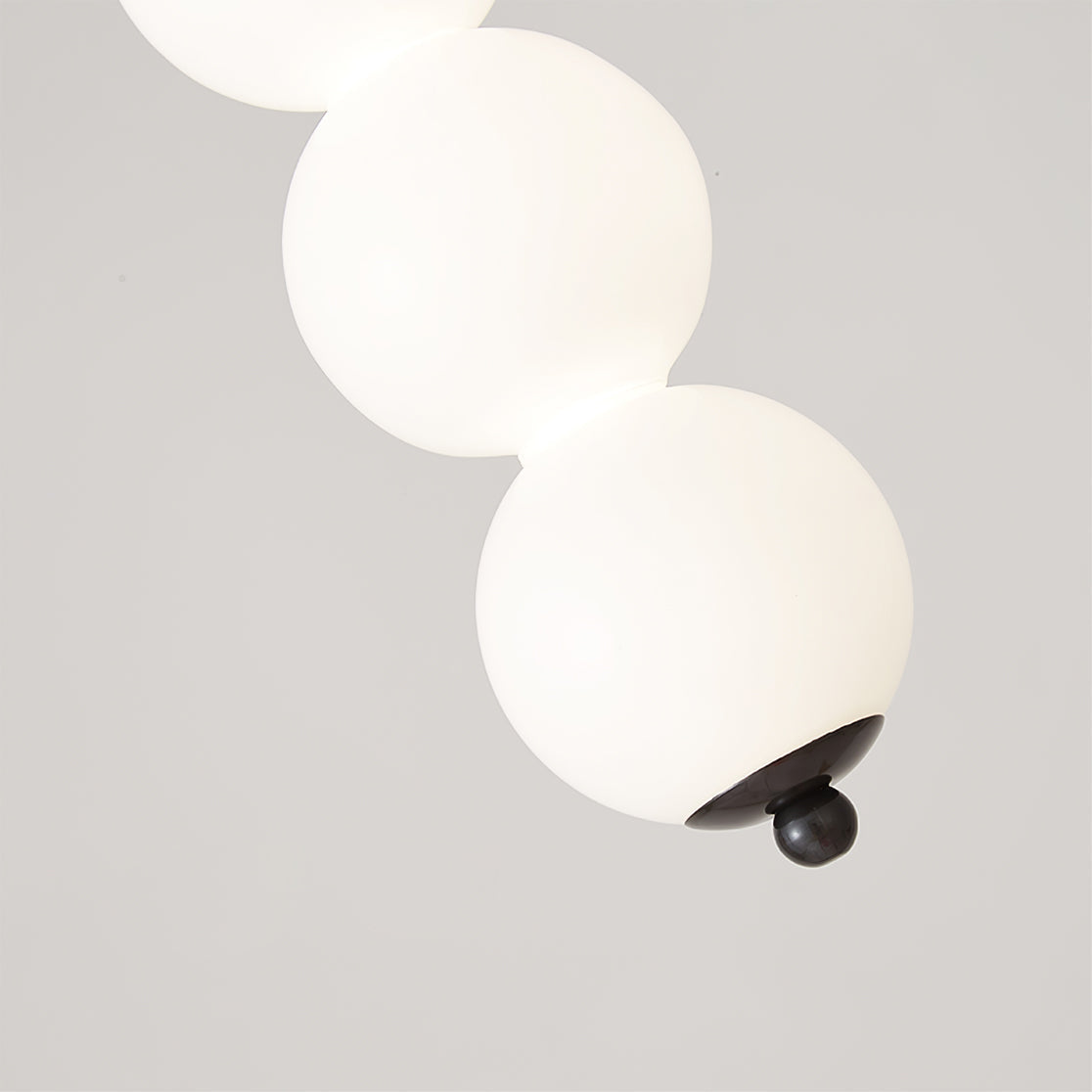 Ceiling Hanging Fixture with Frosted Glass Globes & Metal Frame - Multi-Globe LED Chandelier for Kitchens, Dining Areas & Entryways - Adjust