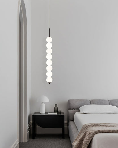 Ceiling Hanging Fixture with Frosted Glass Globes & Metal Frame - Multi-Globe LED Chandelier for Kitchens, Dining Areas & Entryways - Adjust