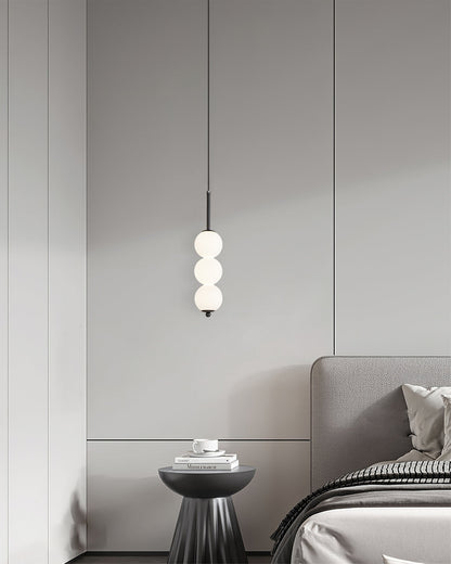 Ceiling Hanging Fixture with Frosted Glass Globes & Metal Frame - Multi-Globe LED Chandelier for Kitchens, Dining Areas & Entryways - Adjust