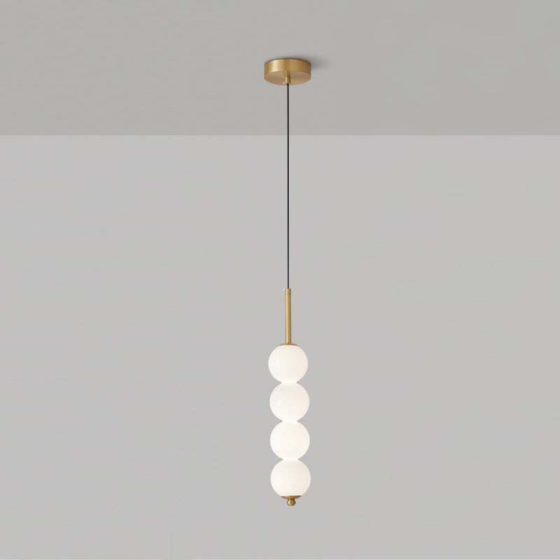 Ceiling Hanging Fixture with Frosted Glass Globes & Metal Frame - Multi-Globe LED Chandelier for Kitchens, Dining Areas & Entryways - Adjust