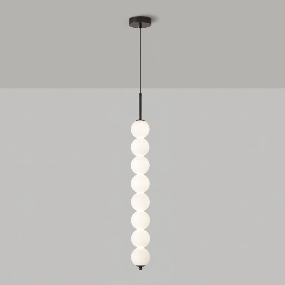 Ceiling Hanging Fixture with Frosted Glass Globes & Metal Frame - Multi-Globe LED Chandelier for Kitchens, Dining Areas & Entryways - Adjust