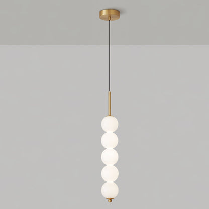 Ceiling Hanging Fixture with Frosted Glass Globes & Metal Frame - Multi-Globe LED Chandelier for Kitchens, Dining Areas & Entryways - Adjust