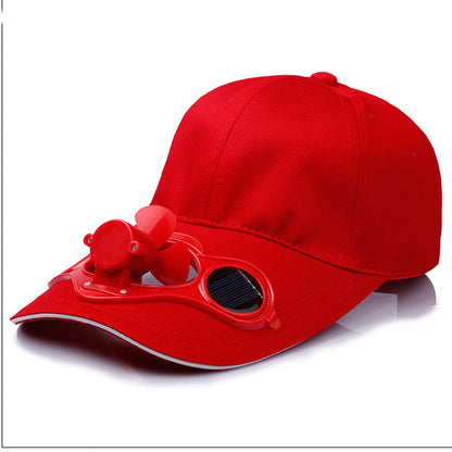 Ortekor Outdoor Collection | Baseball Hat with Solar-Powered Fan | Adjustable Cotton Cap for Summer Comfort