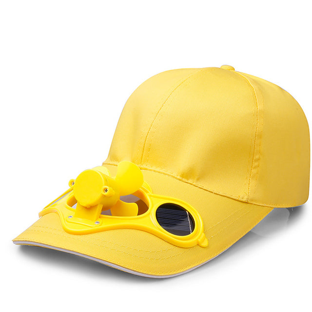 Ortekor Outdoor Collection | Baseball Hat with Solar-Powered Fan | Adjustable Cotton Cap for Summer Comfort