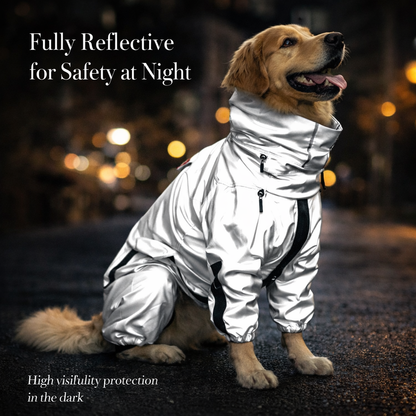Compañero para exteriores | Impermeable para perros con capa reflectante | Diseño ligero para protección en todo clima