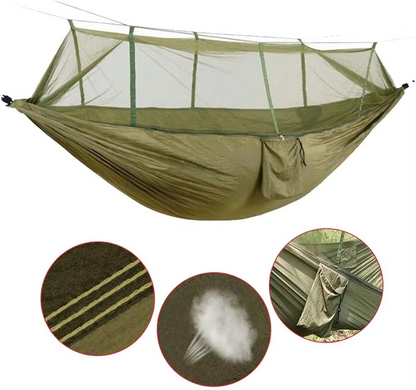 Ortekor Outdoor Hammock | 2-Person Camping Hammock with Mosquito Net | Lightweight & Compact for Bug-Free Relaxation