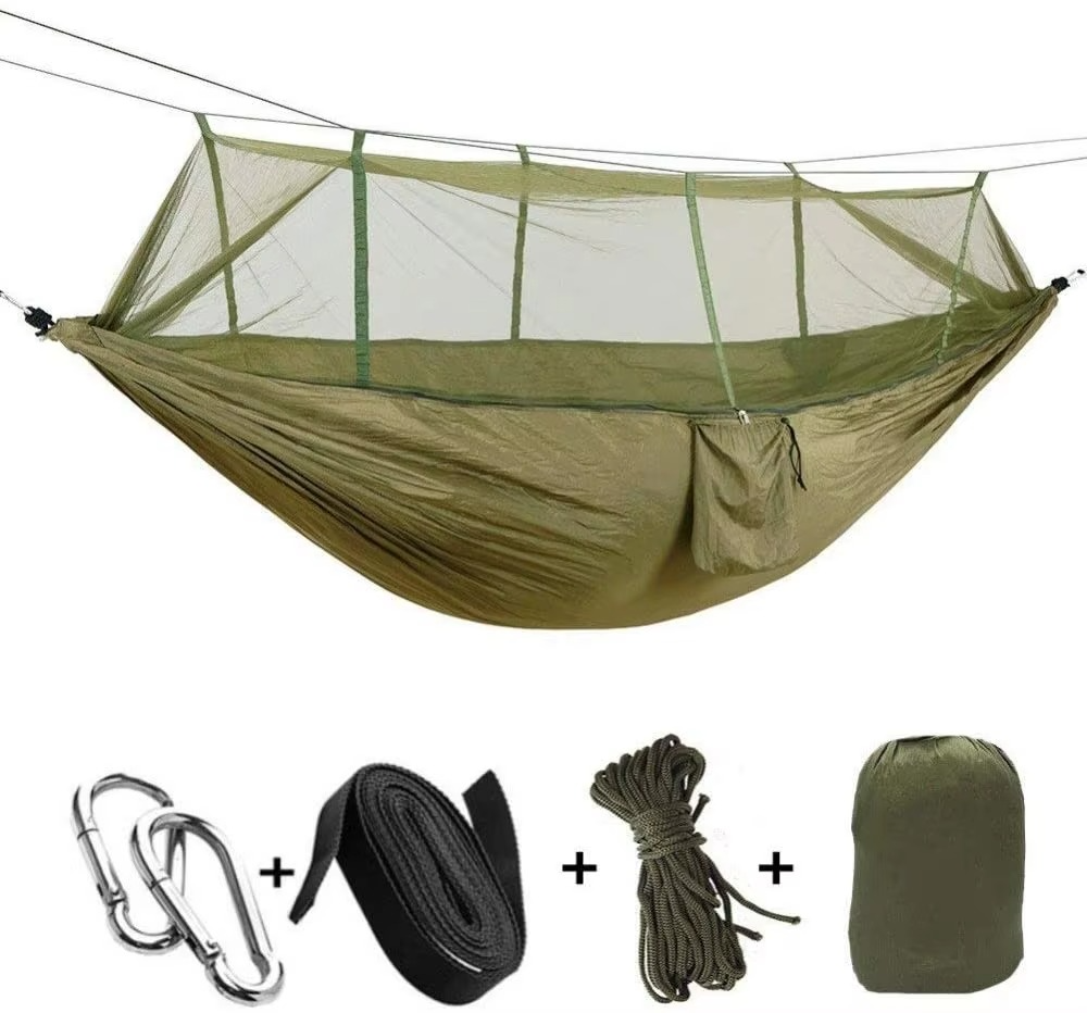 Ortekor Outdoor Hammock | 2-Person Camping Hammock with Mosquito Net | Lightweight & Compact for Bug-Free Relaxation