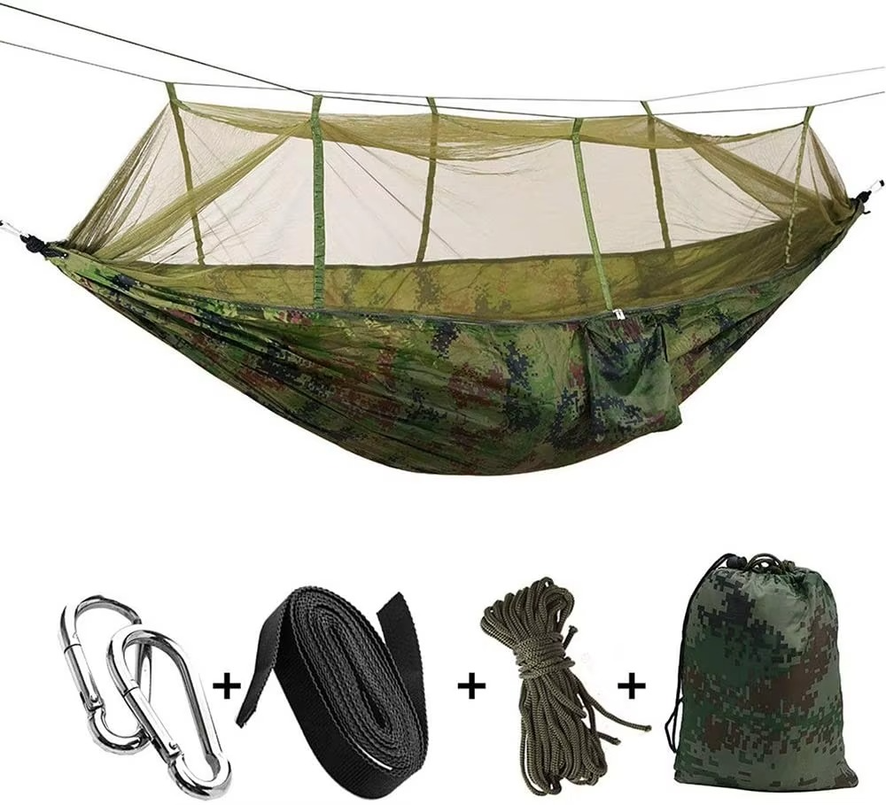 Ortekor Outdoor Hammock | 2-Person Camping Hammock with Mosquito Net | Lightweight & Compact for Bug-Free Relaxation