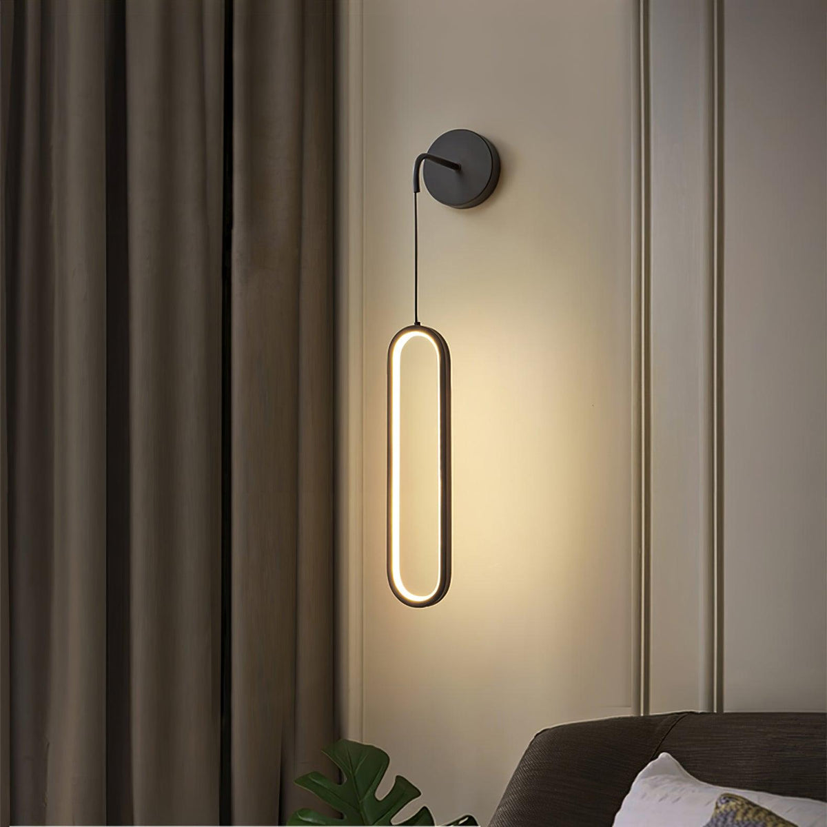 Vertical LED Sconce Light 27 Inch Contemporary Adjustable Color Temperature Fixture for Hallways Bedrooms Living Rooms Modern Acrylic Shade