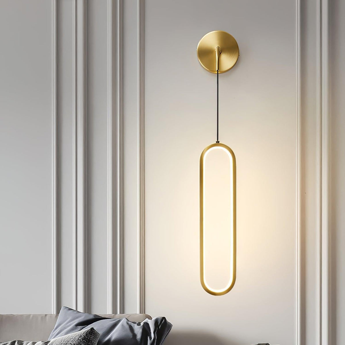 Vertical LED Sconce Light 27 Inch Contemporary Adjustable Color Temperature Fixture for Hallways Bedrooms Living Rooms Modern Acrylic Shade