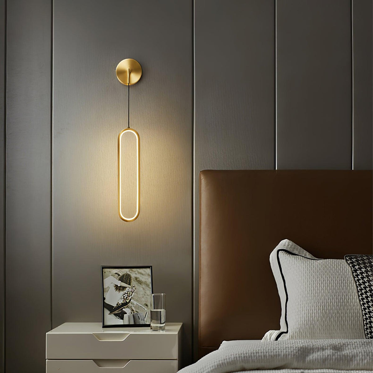Vertical LED Sconce Light 27 Inch Contemporary Adjustable Color Temperature Fixture for Hallways Bedrooms Living Rooms Modern Acrylic Shade