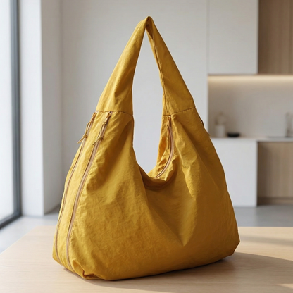 Bolso de hombro grande y holgado Ortekor con cuatro bolsillos exteriores | Bolsos de hombro elegantes y funcionales para mujer