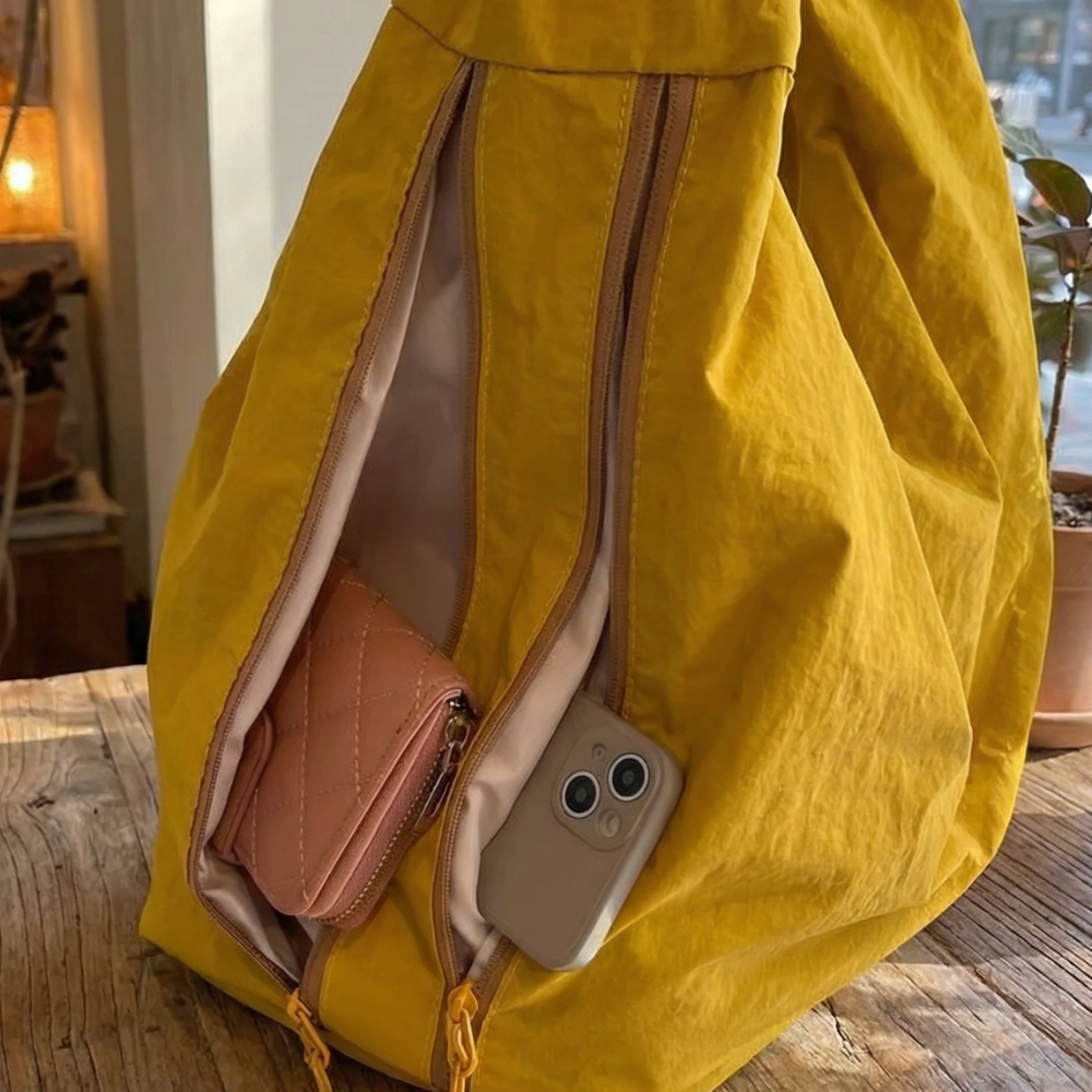Bolso de hombro grande y holgado Ortekor con cuatro bolsillos exteriores | Bolsos de hombro elegantes y funcionales para mujer