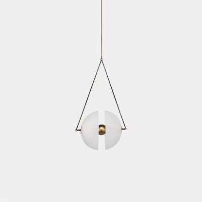 Hanging Ceiling Fixture with Frosted Glass Globes for Kitchen & Dining Room – Aged Metal Frame 16 in Wide Adjustable Cord Integrated LED for