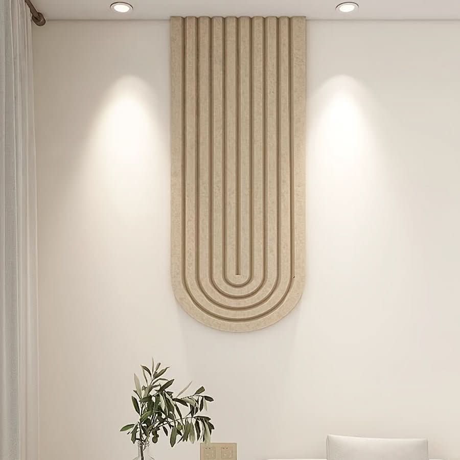 Curved Felt Pin Board with Self-Adhesive Back for Home Office & Bedroom Wall Display
