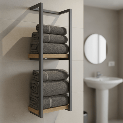 Sleek Stainless Steel Wall Towel Rack for Modern Bathrooms