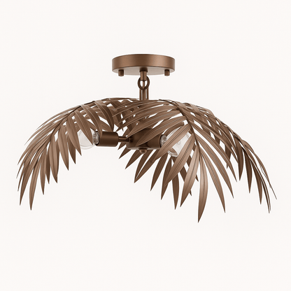 Palmae | Chandelier Light with Tropical Leaf Design | Elegant Fixture for Modern Dining Rooms