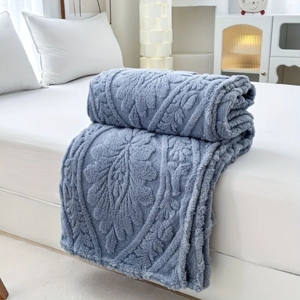 Geometric Jacquard Throw Blanket Microfiber Fleece Lightweight Soft Decorative Couch Bed Accent for Living Room Bedroom Guest Room