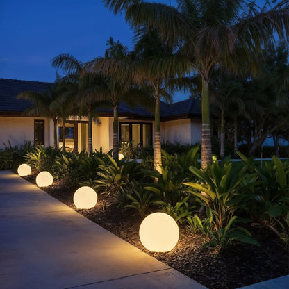 Portable LED Orb Lamp with Remote Control 4-Color Modes 10-20 in Rechargeable Cordless Sphere Light for Living Room Bedroom Bedside Nightsta