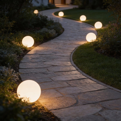 Portable LED Orb Lamp with Remote Control 4-Color Modes 10-20 in Rechargeable Cordless Sphere Light for Living Room Bedroom Bedside Nightsta