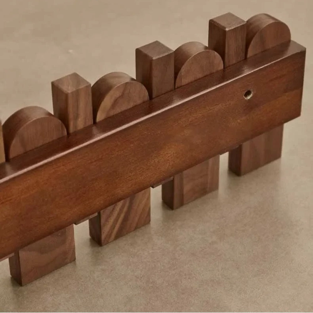 Pavo Wall Coat Rack - Wooden Piano Key Design, Wall Mounted Storage