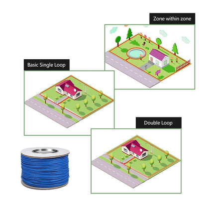 Pawfey | Sistema de cerca inalámbrica para perros con collar resistente a la intemperie | Límite ajustable para un desplazamiento seguro al aire libre