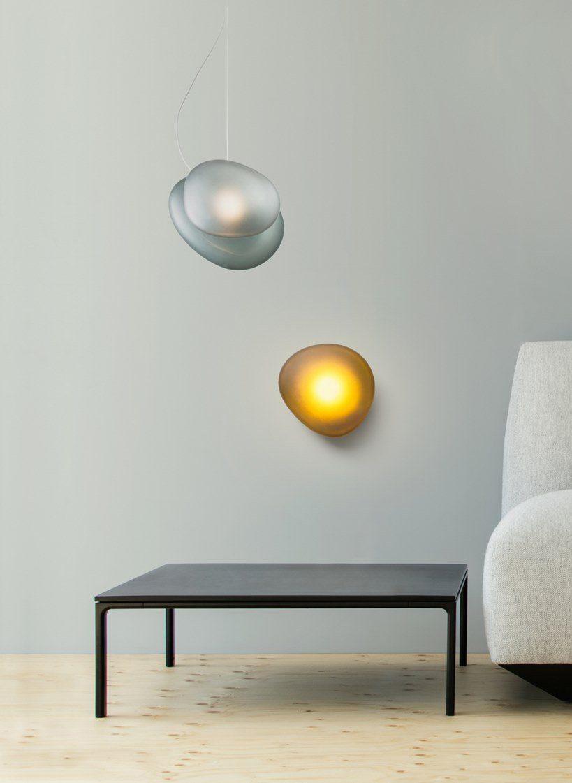 Organic Glass LED Sconce Light Fixture Wall or Ceiling Mount Modern Home Lighting Warm Neutral Cool White for Bedroom Living Room Hallway De