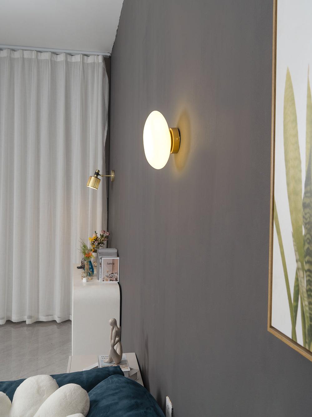 Organic Glass LED Sconce Light Fixture Wall or Ceiling Mount Modern Home Lighting Warm Neutral Cool White for Bedroom Living Room Hallway De