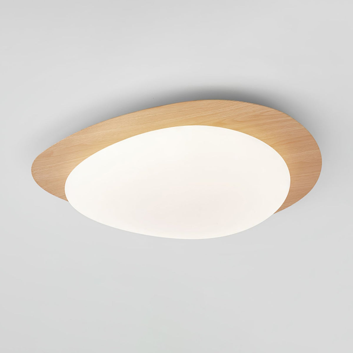 Flush Mount LED Ceiling Light Round 12 in Walnut Finish 12W Indoor for Bedroom Living Room Dining Room Kitchen Hallway Foyer Dimmable Low Pr