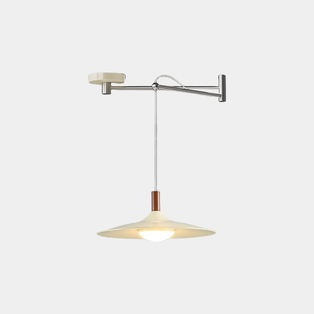 Adjustable Swing Arm LED Ceiling Light 13.8 Inch Dimmable with Remote for Dining Room Kitchen Bedroom Modern Nordic Acrylic Iron Fixture