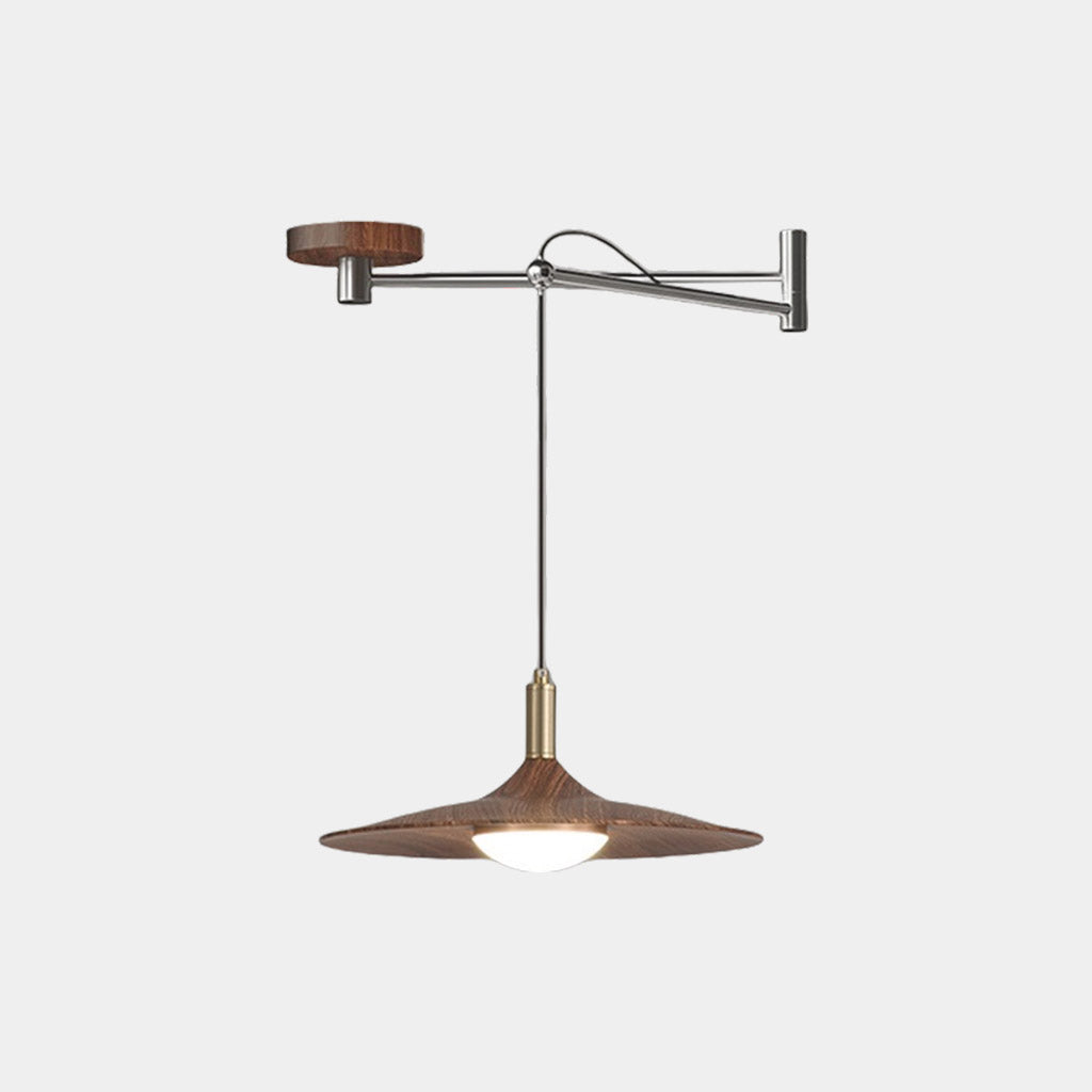 Adjustable Swing Arm LED Ceiling Light 13.8 Inch Dimmable with Remote for Dining Room Kitchen Bedroom Modern Nordic Acrylic Iron Fixture