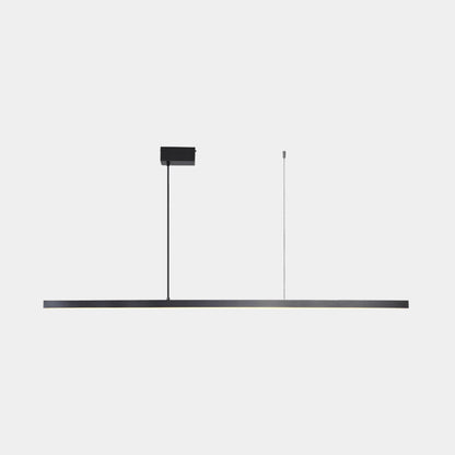 Linear LED Ceiling Fixture Brass Finish Adjustable Height Dimmable Remote Control for Kitchen Island Dining Room Table Modern Hanging Light