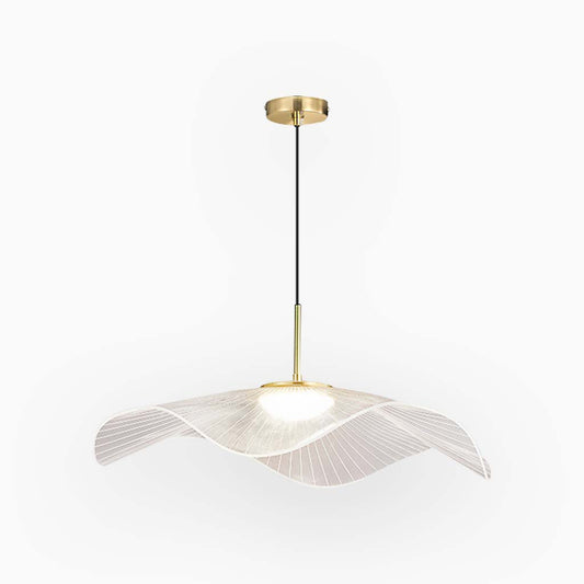 Acrylic Overhead Fixture 16-Inch LED with 3 Adjustable Color Temperatures for Dining Room Kitchen Bedroom | Contemporary Hanging Lamp Warm N