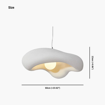 Sculptural Resin Ceiling Fixture 24×9 in Adjustable Color Temperature G9 LED Overhead Lighting for Dining Areas Bedrooms Living Spaces