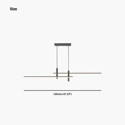 Sleek Overhead Linear LED Fixture 31.5 in Aluminum with Adjustable Spots for Kitchen Island Dining Table Modern Suspension Lamp in Black or