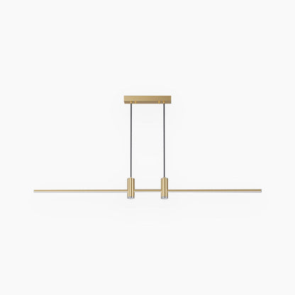 Sleek Overhead Linear LED Fixture 31.5 in Aluminum with Adjustable Spots for Kitchen Island Dining Table Modern Suspension Lamp in Black or