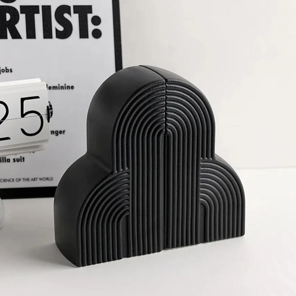 Peregrine Modern Bookends - Cloud-Shaped Ceramic, Nordic Design