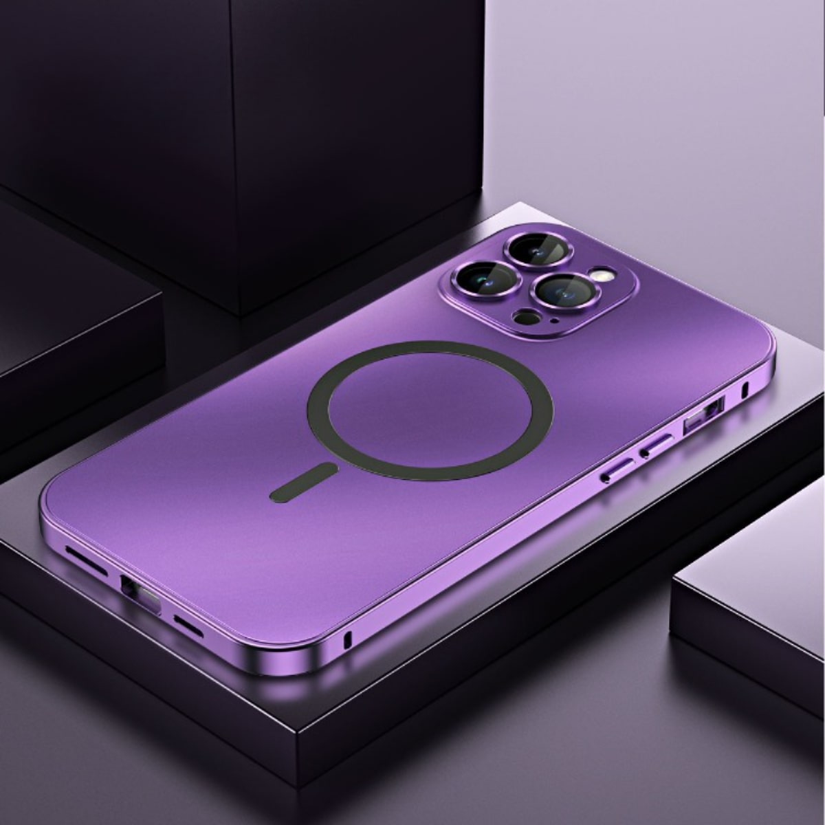 Aluminum Snap-Lock iPhone Case with Full Camera Protection & Raised Edges for 13-17 Models