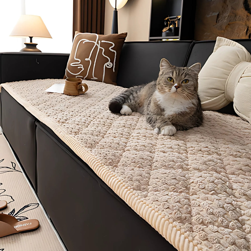 Funda acolchada para sofá para mascotas: protector de muebles impermeable con base antideslizante para perros y gatos – Funda para sofá lavable a máquina