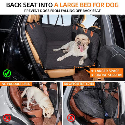 Pet Comfort | Funda de asiento de coche con base rígida para perros con protección impermeable | Solución de viaje segura para mascotas