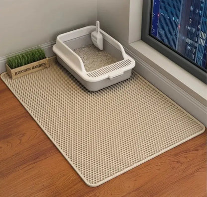 Pet Haven | Cat Litter Mat with Dual-Layer Design & Water Resistance | Machine Washable for Easy Cleanup