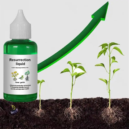Liquid Plant Growth Booster for Stronger Roots & More Blooms – Indoor Outdoor Fertilizer for Houseplants Vegetables Herbs Succulents Fruit T