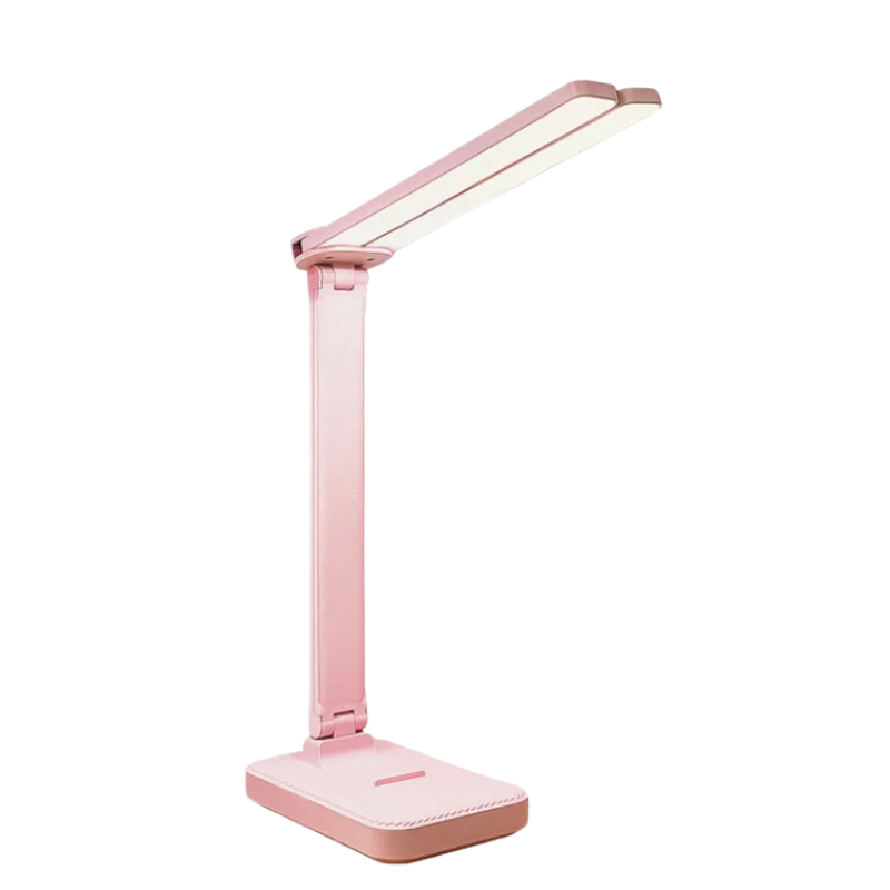 Folding LED Desk Lamp with Built-In Phone Stand & USB Charging – 3 Brightness Levels for Study, Work & Reading