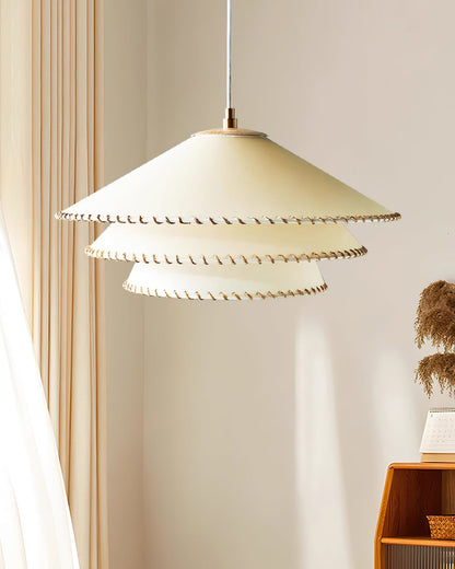 Oversized Fabric Drum Shade Ceiling Light for Kitchen Island & Dining Table – Adjustable Height Indoor Fixture with E26 Socket, Warm Ambient