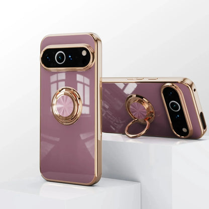 Rotating Ring Phone Case for Google Pixel – Magnetic Mount Compatible, Shock Absorbing TPU with Microfiber Lining
