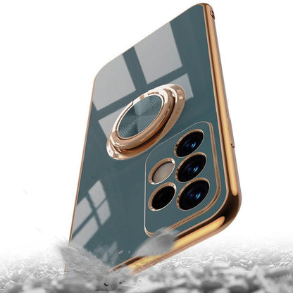 Rotating Ring Grip Phone Case for Samsung Galaxy – Magnetic Car Mount Compatible, Shock-Absorbing TPU with Microfiber Lining for S21-S26